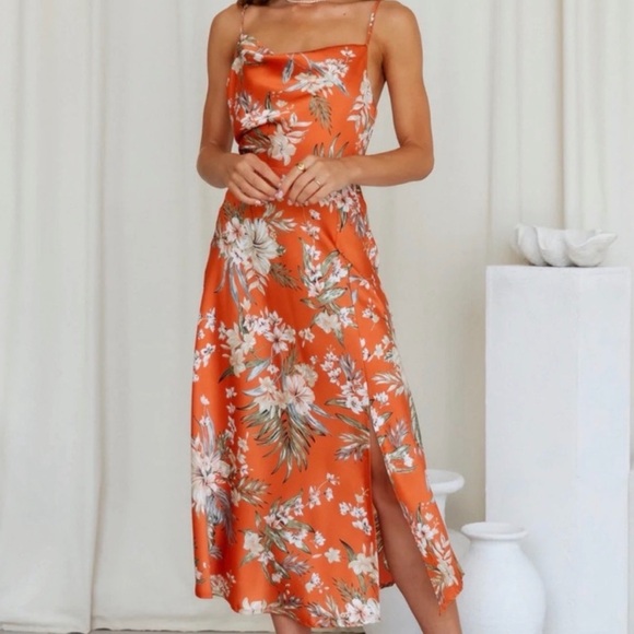Paper Heart Dresses & Skirts - Paper Hearts Hibiscus Slip Dress Size M